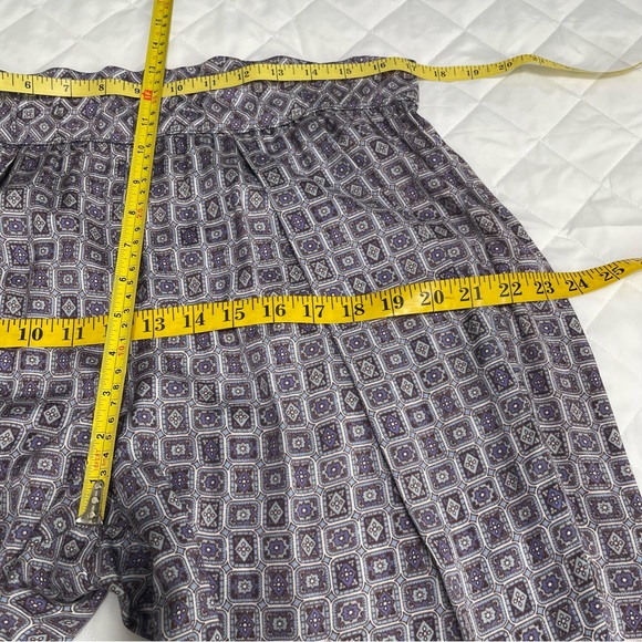 Raquel Allegra Easy Pants Trousers Sz 2 Blue Foulard High Rise Elastic Waistband - Picture 8 of 13